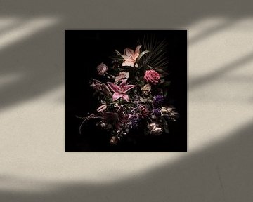 Stilleben mit Blumen in Rosatönen von Bianca Neeleman