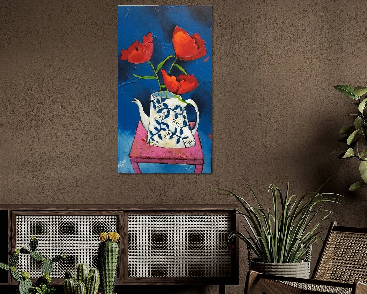 Voorbeeld van het werk in een kamer
