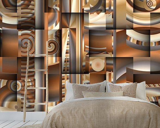 Voorbeeld van het werk in een kamer