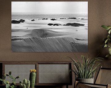 Dunes at Maspalomas Vintage Black and White by Nick van Dijk