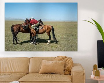 Ringen mit Pferden in Kirgisistan