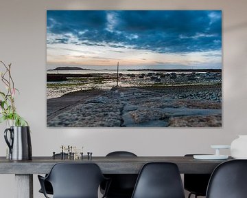 Hafen von Port Le Epine, Bretagne, bei Sonnenuntergang von Evert Jan Luchies