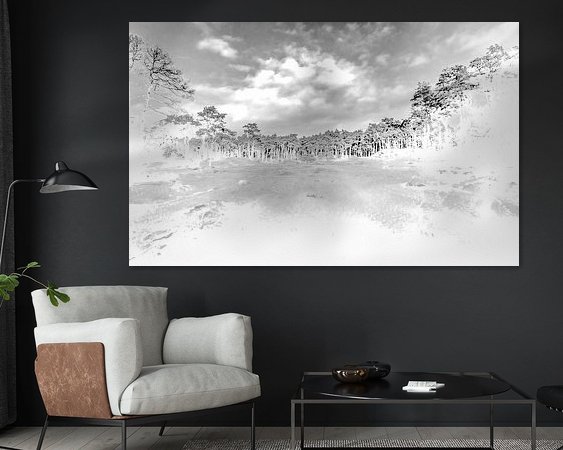 Voorbeeld van het werk in een kamer