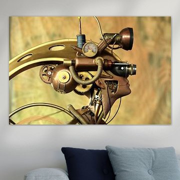 Steam punk robot art futuristic
