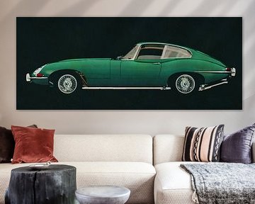 Jaguar E-Type 1960 vue de côté