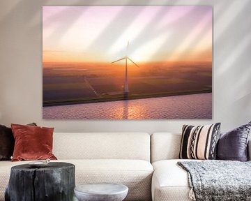 Windmill sunrise urk by Thomas Bartelds