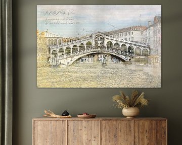 Rialtobrug, Venetië van Theodor Decker