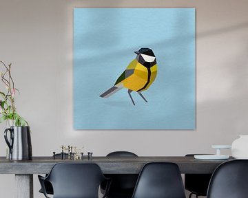 Great Tit (Bird, Great Tit, Polygon) by Color Square
