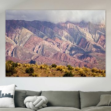 Vue sur les montagnes de 14 couleurs en Argentine