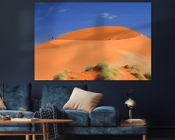 Desert landscape with red dunes Namibia by Bobsphotography