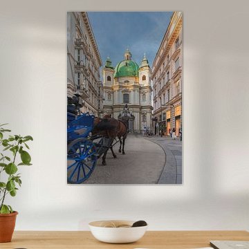 La ville en pleurs avec le cheval et la charrette