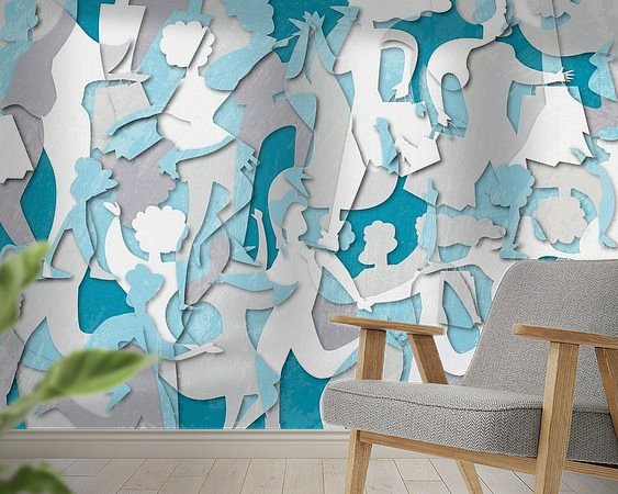 Voorbeeld van het werk in een kamer