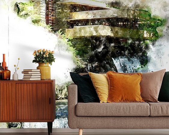 Voorbeeld van het werk in een kamer