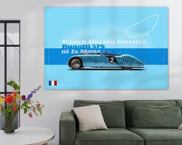 Bugatti 57G in Le Mans, Frankrijk van Theodor Decker