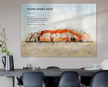 Uluru, Ayers Rock, Australië van Theodor Decker