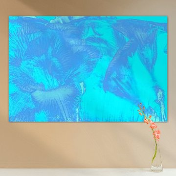 Freesien in Eis Blau