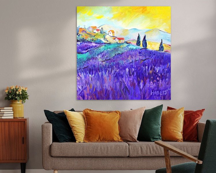 Voorbeeld van het werk in een kamer