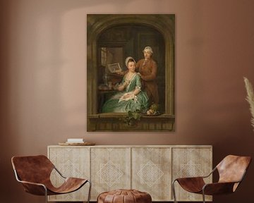 Portret van Robert Muys en zijn echtgenote Maria Nozeman, Nicolaes Muys
