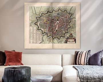 Groningen, Stadsplattegrond Joan Blaeu 1652 van Atelier Liesjes