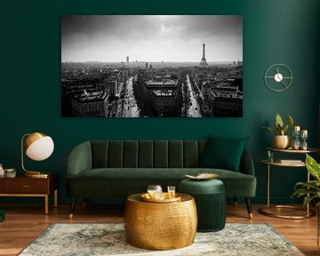 Paris panorama from Arc de Triomphe by Pieter Wolthoorn