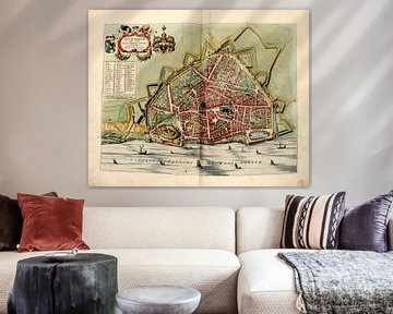 Nimwegen, Stadtplan Joan Blaeu 1652 von Atelier Liesjes