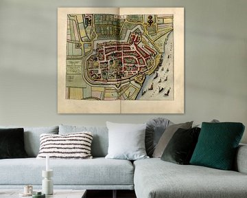 Tiel, Stadtplan Joan Blaeu 1652 von Atelier Liesjes