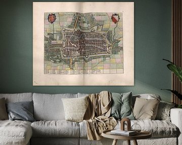 Utrecht, Plan de la ville Joan Blaeu 1652 sur Atelier Liesjes