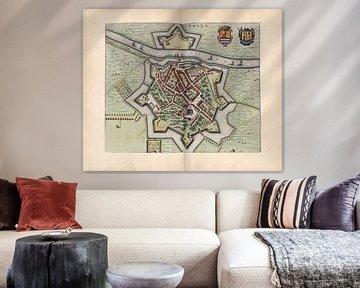 Tholen, Stadsplattegrond Joan Blaeu 1652 van Atelier Liesjes