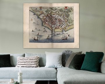 Vlissingen, Stadsplattegrond Joan Blaeu 1652 van Atelier Liesjes