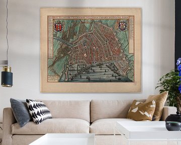 Amsterdam, Stadsplattegrond Joan Blaeu 1652 van Atelier Liesjes