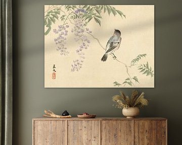 Bird on wisteriatak, Matsumura Keibun - 1892