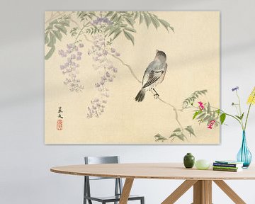 Vogel op wisteriatak, Matsumura Keibun - 1892