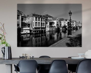 Historic inner city of Gorinchem in black and white by Maud De Vries