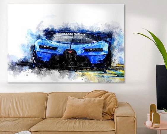 Voorbeeld van het werk in een kamer