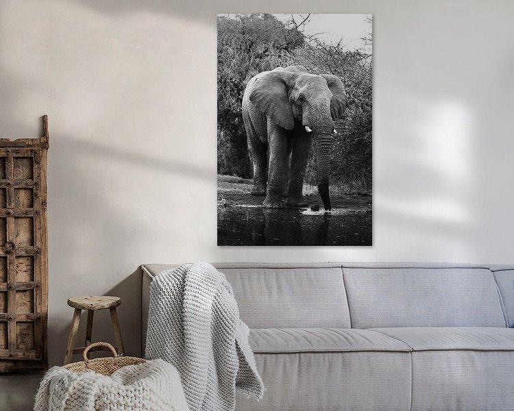 Voorbeeld van het werk in een kamer