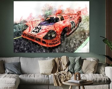 Porsche 917 Roze Varken van Theodor Decker