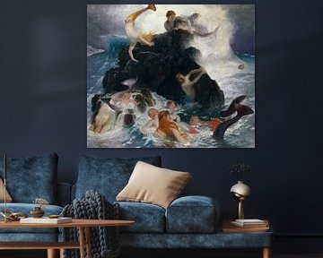 Arnold Böcklin, Spielende Meerjungfrauen und Meerjungfrauen von Atelier Liesjes