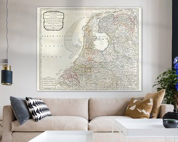 Karte der Niederlande 1794 von Atelier Liesjes