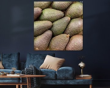 avocado, fruit, markt, groen van Leo van Maanen