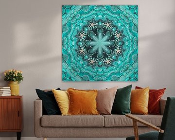 Sea blue with starfish by Carla van Zomeren