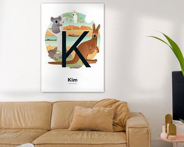Name poster Kim by Hannah Barrow
