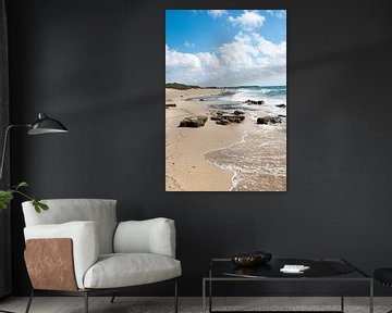 Jolie photo d'une plage fantastique dans les Pouilles, en Italie sur Bianca ter Riet