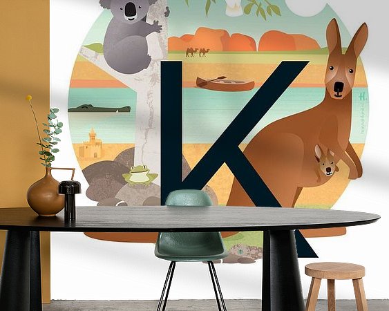 Voorbeeld van het werk in een kamer