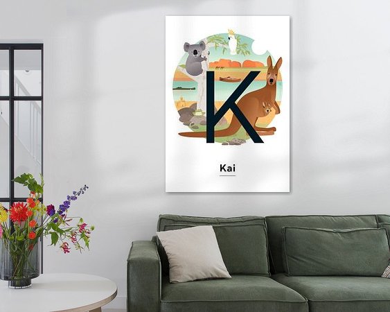 Voorbeeld van het werk in een kamer