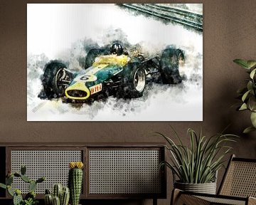 Graham Hill, Lotus 1967 by Theodor Decker