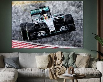 Lewis Hamilton, Mercedes, 2015 von Theodor Decker