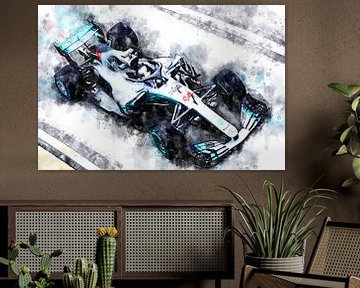 Lewis Hamilton, Mercedes, 2018 van Theodor Decker