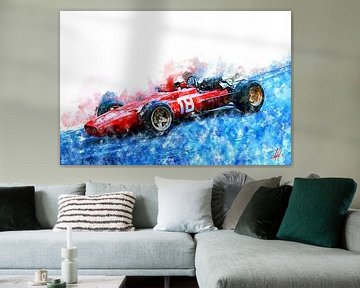 Lorenzo Bandini, Ferrari, Monaco 1967 by Theodor Decker