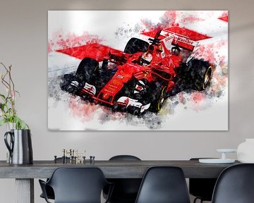 Sebastian Vettel, Ferrari Nr. 5 von Theodor Decker