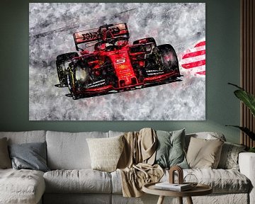 Sebastian Vettel, Ferrari 2019 von Theodor Decker